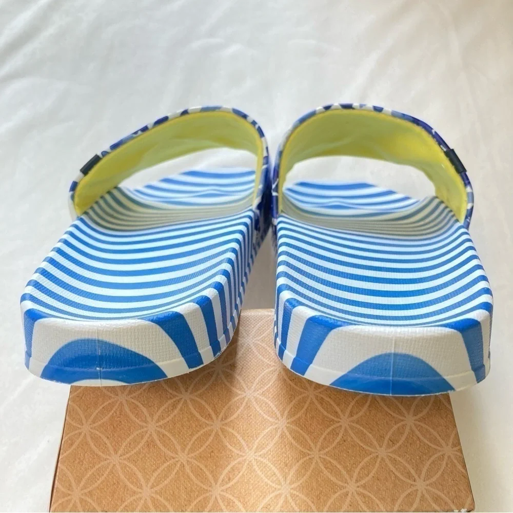 Joules poolside blue daisy slides - Picture 4 of 9